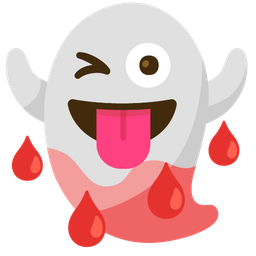 ghost and drop of blood