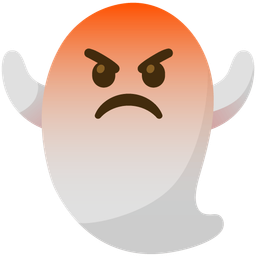 ghost and enraged face