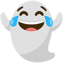 Ghost and Face with tears of joy