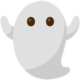 ghost and face without mouth