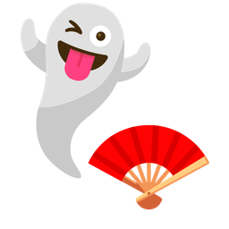 ghost and folding hand fan