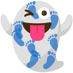 ghost and footprints