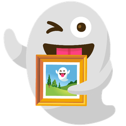 ghost and framed picture