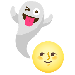 ghost and full moon face