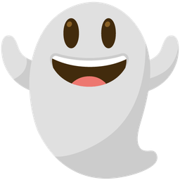 Ghost and Grinning face with big eyes