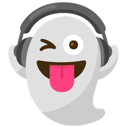 ghost and headphone