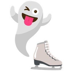 ghost and ice skate