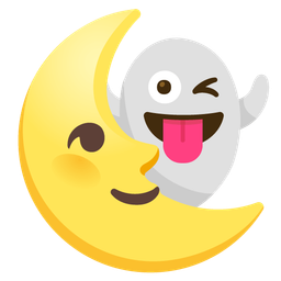 ghost and last quarter moon face