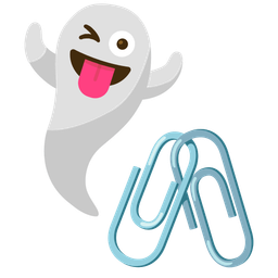 ghost and linked paperclips