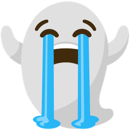 ghost and loudly crying face
