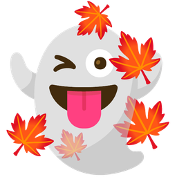 ghost and maple leaf