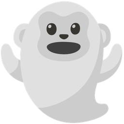 ghost and monkey face