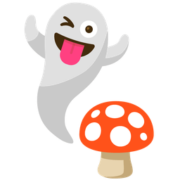 ghost and mushroom