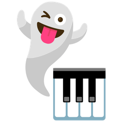 ghost and musical keyboard