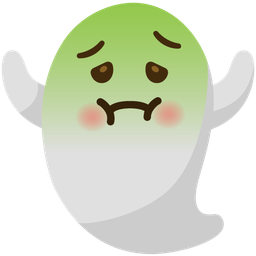 ghost and nauseated face