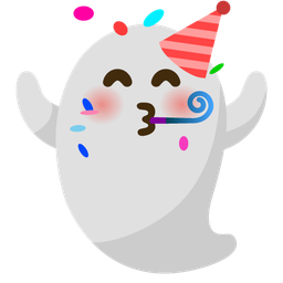 ghost and partying face