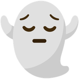 ghost and pensive face