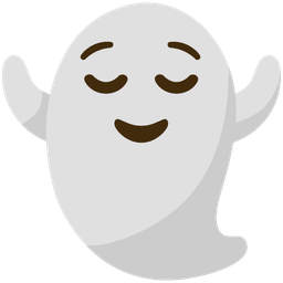 ghost and relieved face