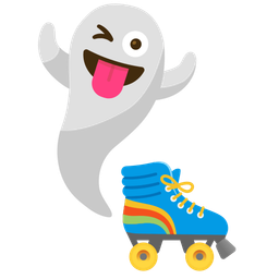 ghost and roller skate