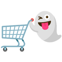 ghost and shopping cart