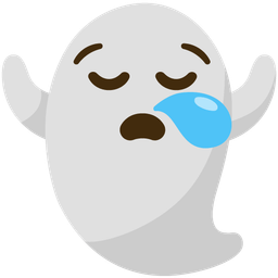 ghost and sleepy face