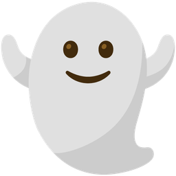 Ghost and Slightly smiling face