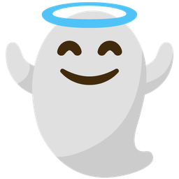 Ghost and Smiling face with halo