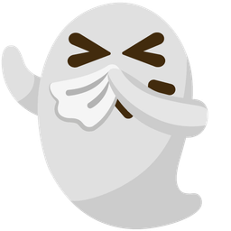 ghost and sneezing face