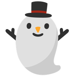 ghost and snowman without snow