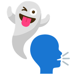 ghost and speaking head