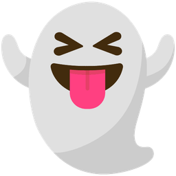 Ghost and Squinting face with tongue