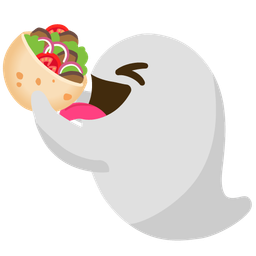 ghost and stuffed flatbread