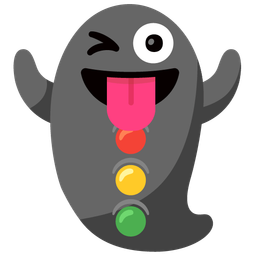 ghost and vertical traffic light