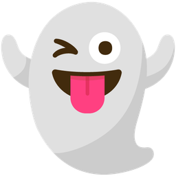 Ghost and Winking face with tongue