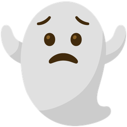 ghost and worried face