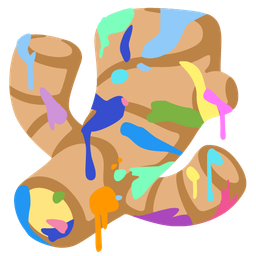 ginger root and artist palette