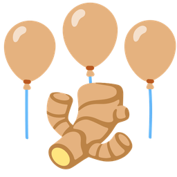 ginger root and balloon