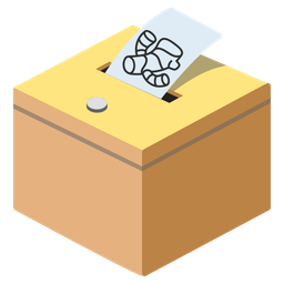 ginger root and ballot box with ballot