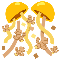 ginger root and confetti ball