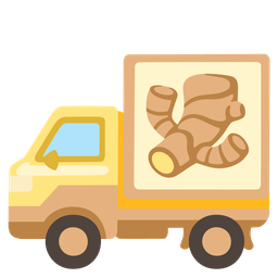 ginger root and delivery truck