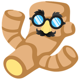 ginger root and disguised face