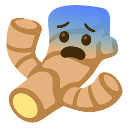 ginger root and fearful face