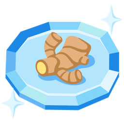ginger root and gem stone