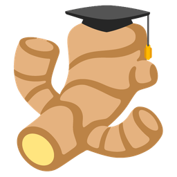 ginger root and graduation cap