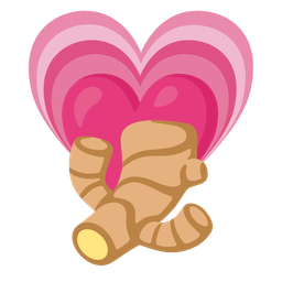 ginger root and growing heart