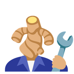 ginger root and hammer and wrench