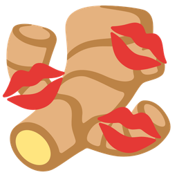 ginger root and kiss mark