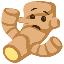 ginger root and lying face