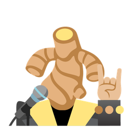 ginger root and microphone