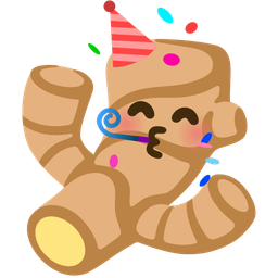 ginger root and partying face